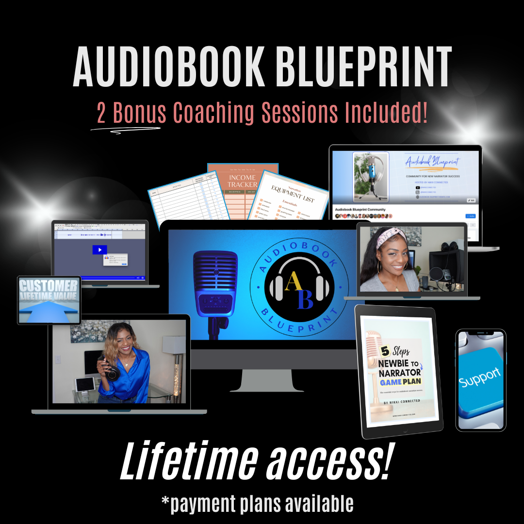 Audiobook Blueprint Course: Done-With-You Narrator Starter Kit (1:1 Coaching Included!)