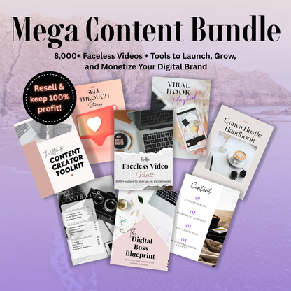 Mega Content Bundle: 8,000+ Faceless Videos + Resale Rights