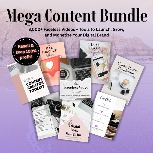 Mega Content Bundle: 8,000+ Faceless Videos + Resale Rights